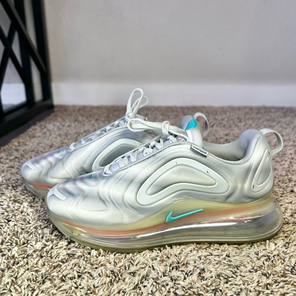 Nike Air Max 720 GS Platinum Pink Blue AQ3196-010 Shoes Size 6.5Y Womens 8